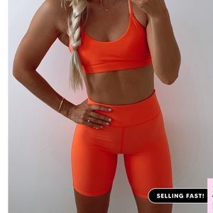 Monza tangerine bike shorts